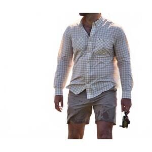 NEW TOM BECKBE tidewater shirt in dune plaid